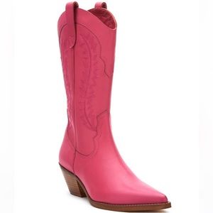 Matisse Pink cowgirl leather boots NWOT